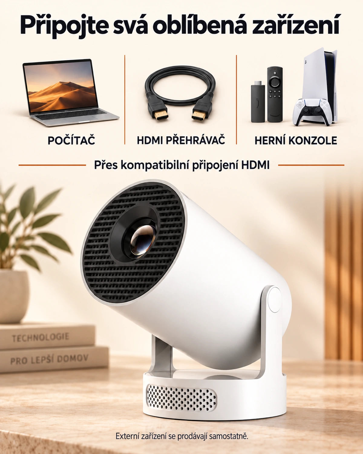 Projektor s podporou 4K, 330 ANSI lumenů – Luma One, Wi-Fi 6 a Bluetooth 5.0